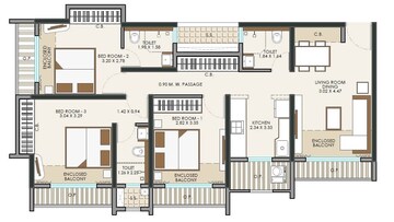  3 BHK Apartment at JP North Barcelona, Mira Road – for Sale