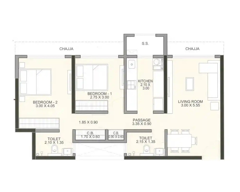 Other, jp-parkway 2 Bedroom 638 Sq.Ft. Apartment In Andheri East Mumbai 9460523