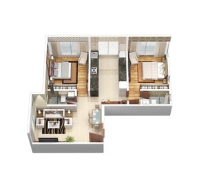 2 BHK 575 Sq. Ft. Apartment in JPV Pratap Royale