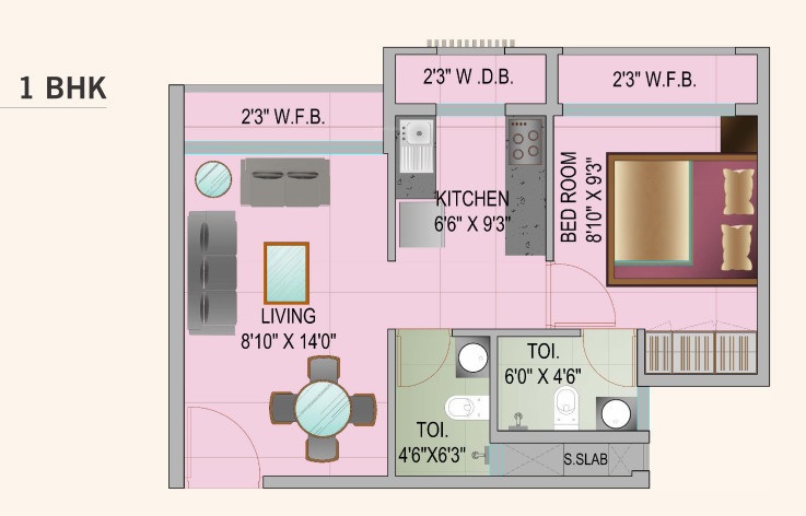 1 BHK 297 Sq. Ft. Apartment in JSB Nakshatra Aarambh