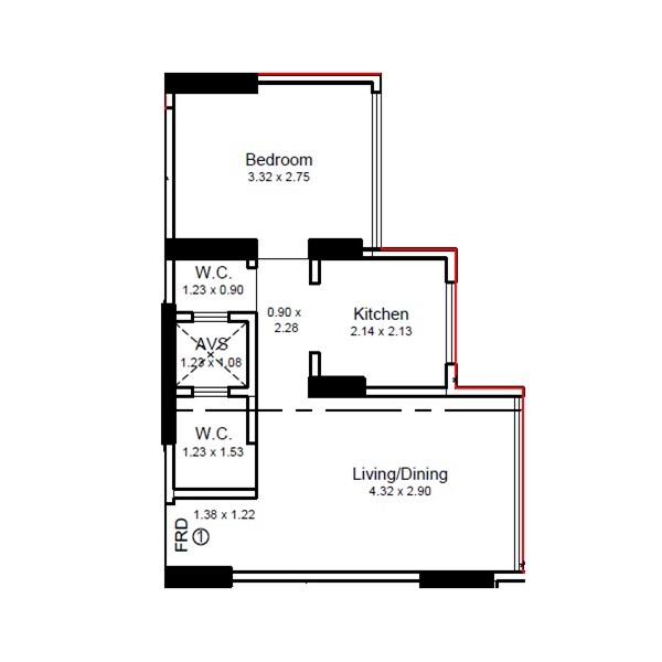 1 BHK 375 Sq. Ft. Apartment