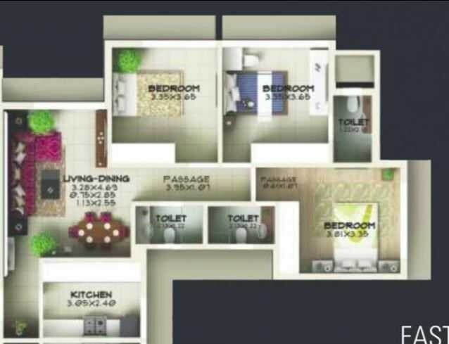 Other, jyoti-sukriti 3 Bedroom 892 Sq.Ft. Apartment In Goregaon East Mumbai 7553789