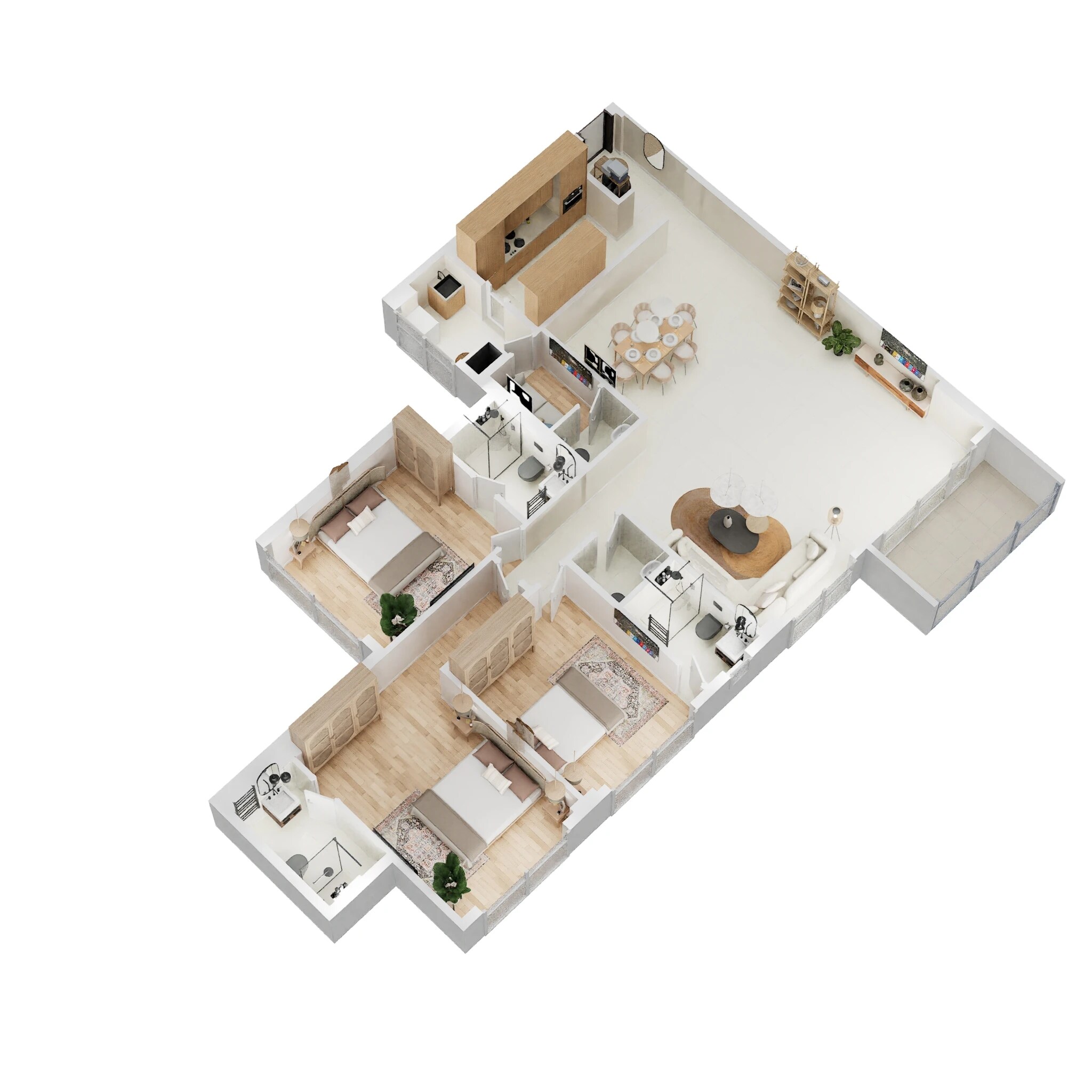 4 BHK 1311 Sq. Ft. Apartment