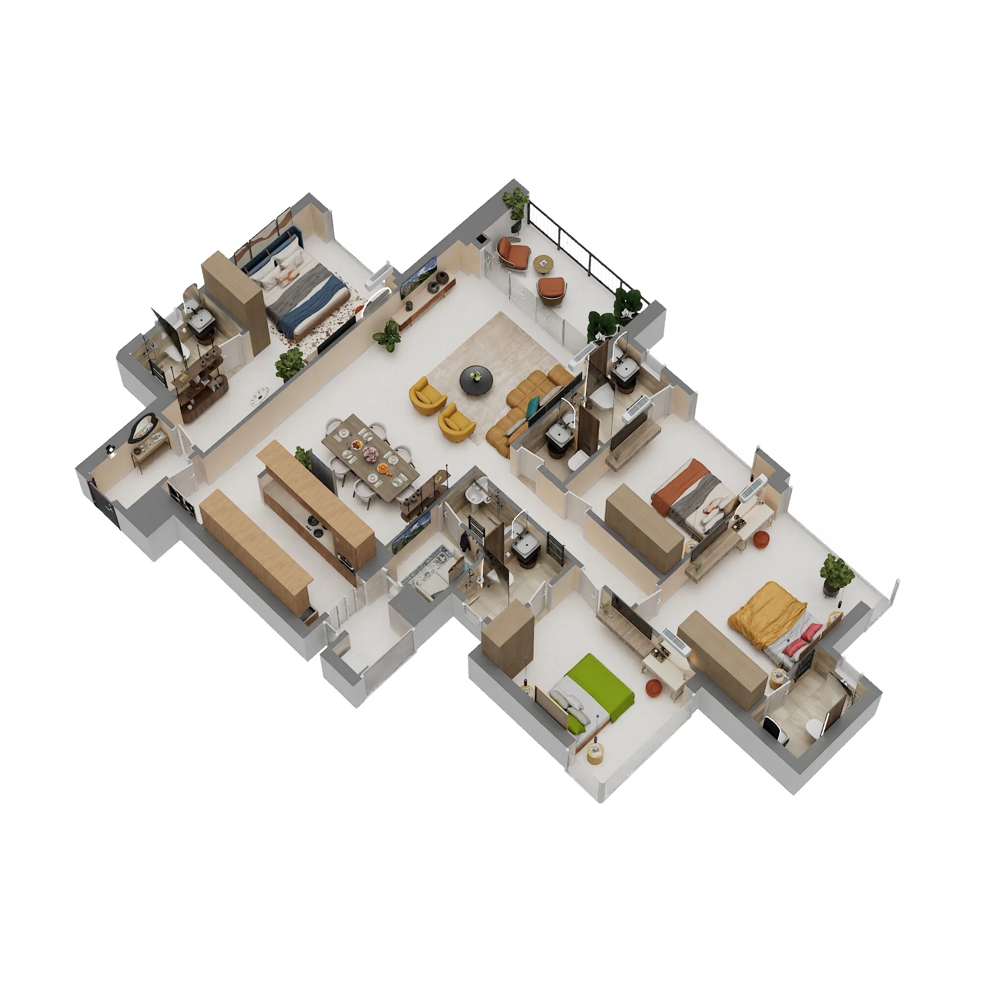 4 BHK 1687 Sq. Ft. Apartment