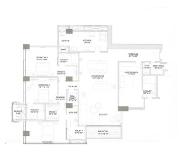  4 BHK Apartment at K Raheja Artesia, Worli – for Sale