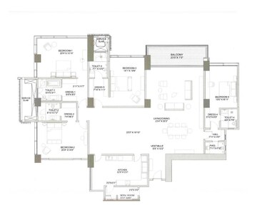  4 BHK Apartment at K Raheja Artesia, Worli – for Sale
