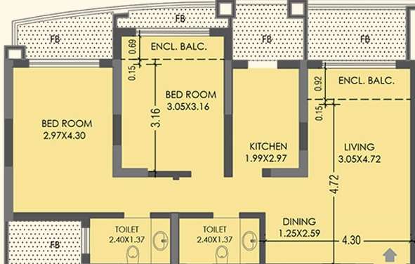 k raheja raheja residency apartment 2 bhk 743sqft 20210616110622