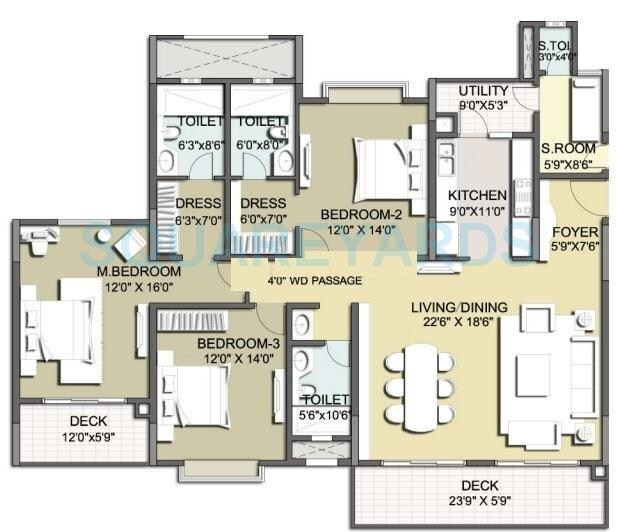  3 BHK Apartment at K Raheja Vivarea, Mahalaxmi – for Rent