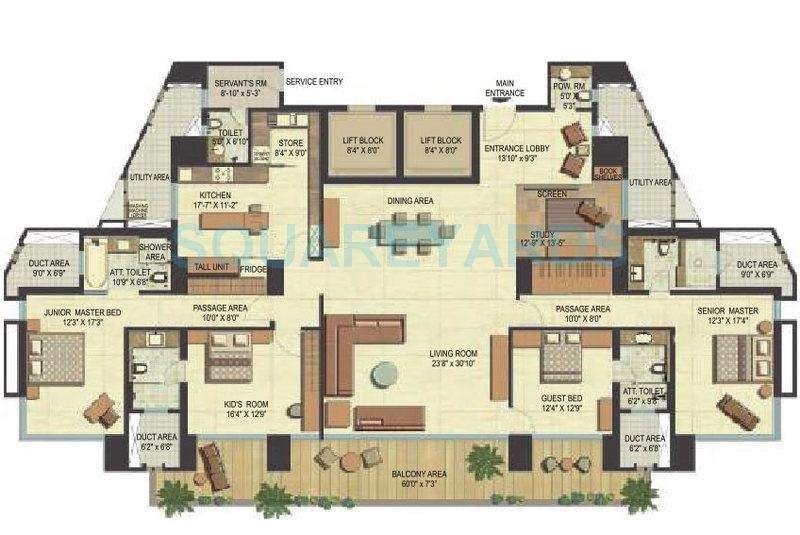 k raheja vivarea building no 3 tower e apartment 4 bhk 2892sqft 20232822122800