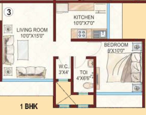  1 BHK Apartment at Kabra Aurum, Goregaon West – for Sale