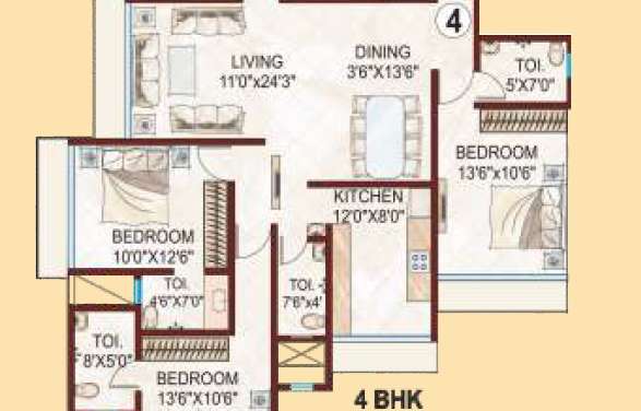 kabra aurum apartment 4 bhk 1173sqft 20223319123343