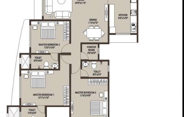 kabra centroid a apartment 3 bhk 786sqft 20205028135052