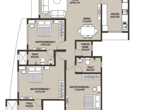 kabra centroid apartment 3 bhk 786sqft 20225719105741