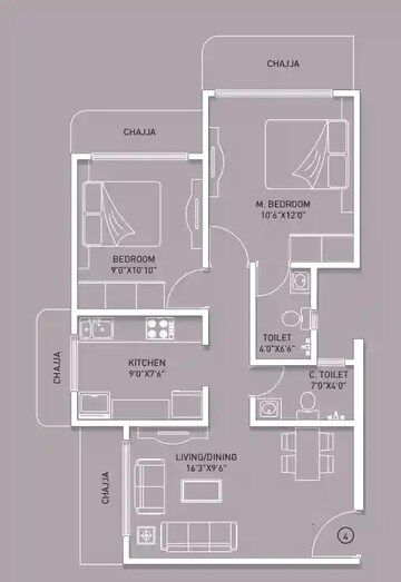  2 BHK Apartment at Kabra Garnet, Malad West – for Sale