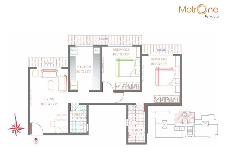 Other, kabra-metro-one 2 Bedroom 669 Sq.Ft. Apartment In Mudran Press Colony Mumbai 9278582