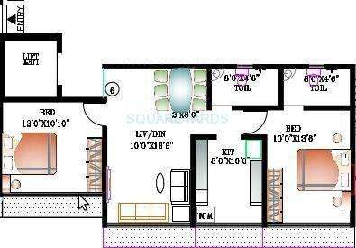 kabra new vinay apartment 2bhk 1100sqft1