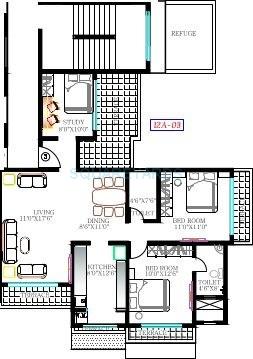 2 BHK 1780 Sq. Ft. Apartment