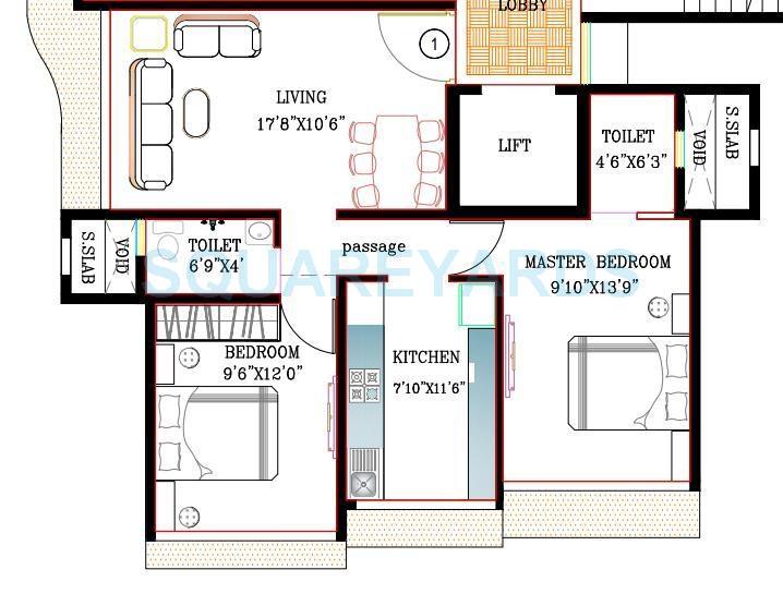 2 BHK 1120 Sq. Ft. Apartment