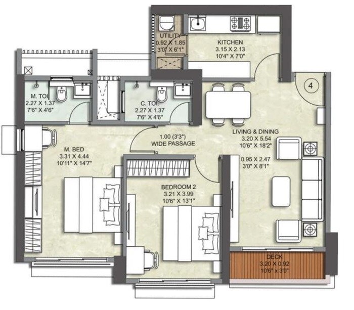  2 BHK Apartment at Kalpataru Advay, Borivali West – for Sale