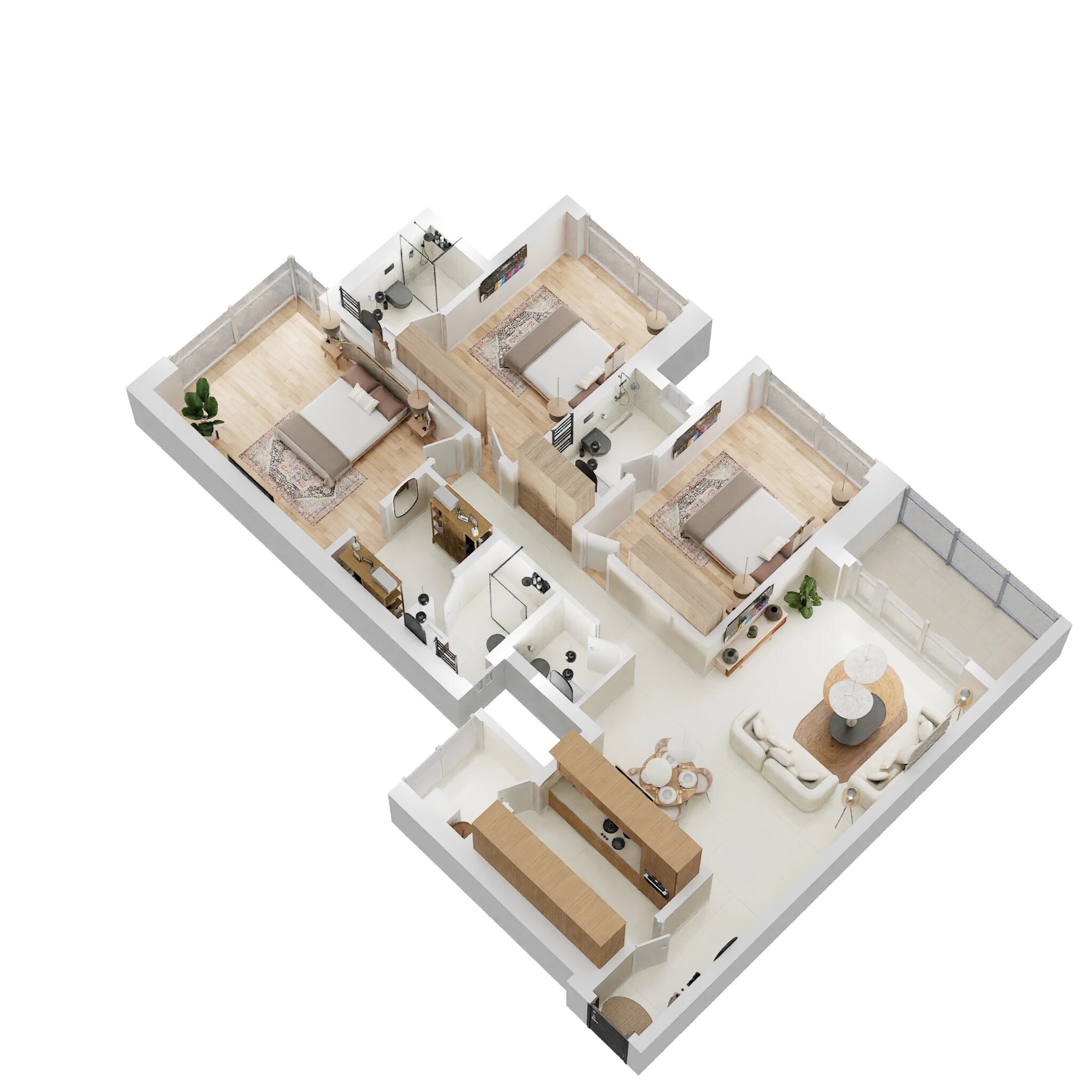 3 BHK 1191 Sq. Ft. Apartment