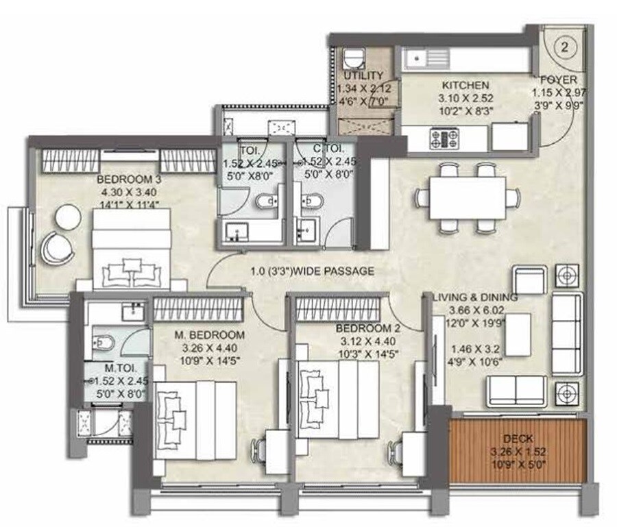 Other, kalpataru-advay 3 Bedroom 1300 Sq.Ft. Apartment In Borivali West Mumbai 9078975