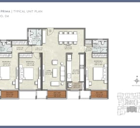 3 BHK 1406 Sq. Ft. Apartment in Kalpataru Amare