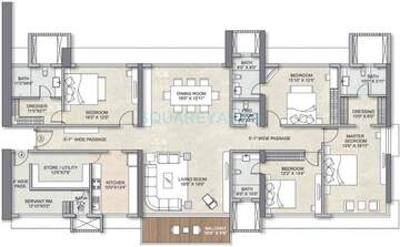  4 BHK Apartment at Kalpataru Avana, Parel – for Rent
