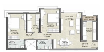  2 BHK Apartment at Kalpataru Bliss, Santacruz East – for Rent