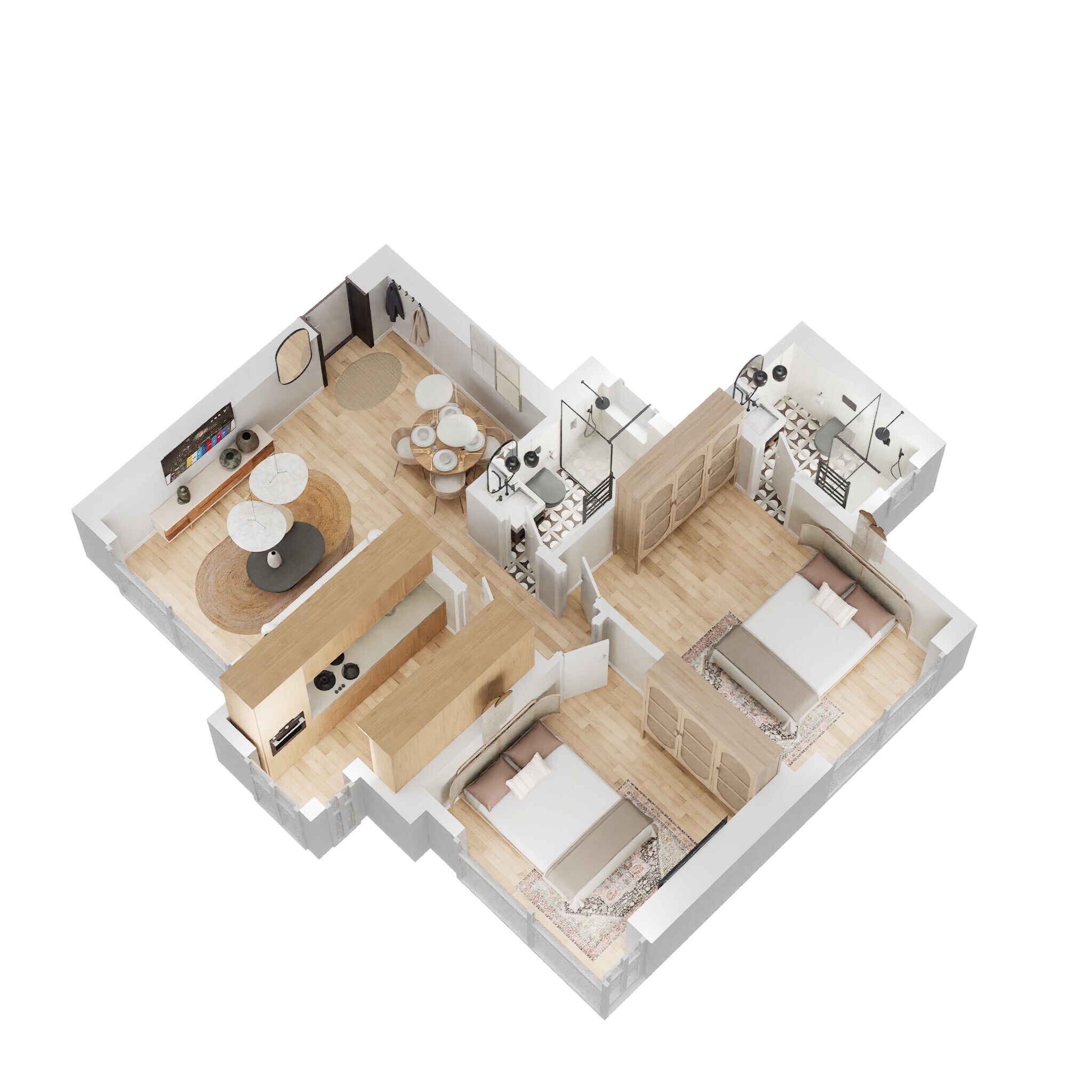 2 BHK 626 Sq. Ft. Apartment