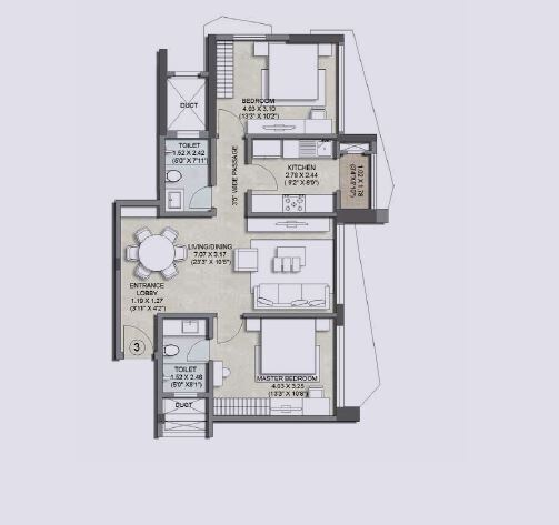 Other, kalpataru-mugnus 2 Bedroom 781 Sq.Ft. Apartment In Government Colony Mumbai 9809807