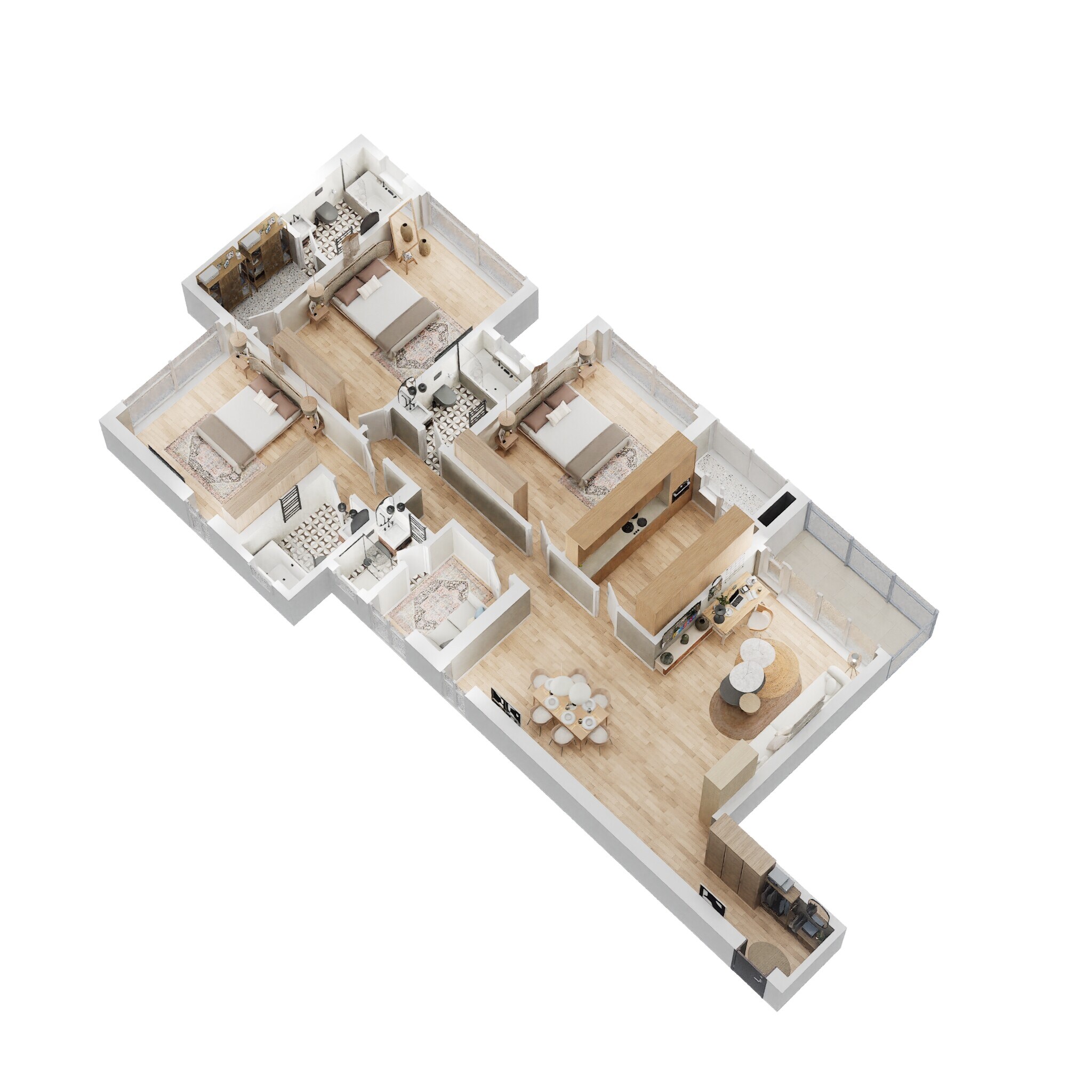 3 BHK 1321 Sq. Ft. Apartment