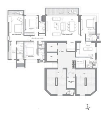  4 BHK Apartment at Kalpataru Oceana, Prabhadevi – for Sale
