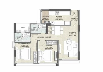  2 BHK Apartment at Kalpataru Primus Residence, Santacruz East – for Rent