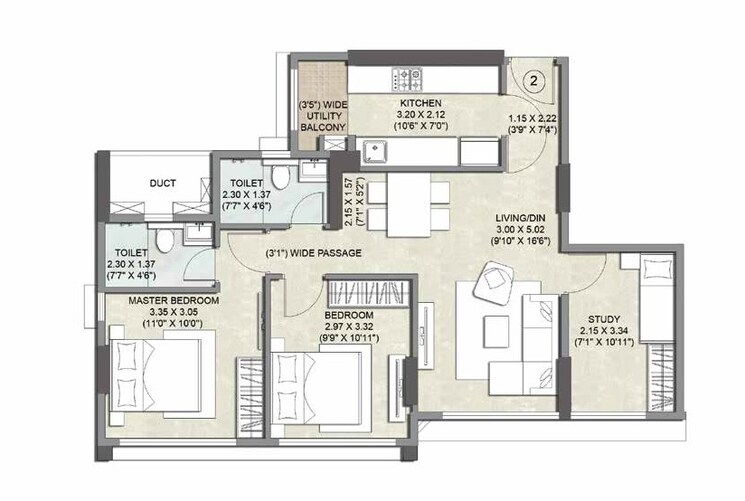 Other, kalpataru-primus-residence 3 Bedroom 1200 Sq.Ft. Apartment In Santacruz East Mumbai 8858689