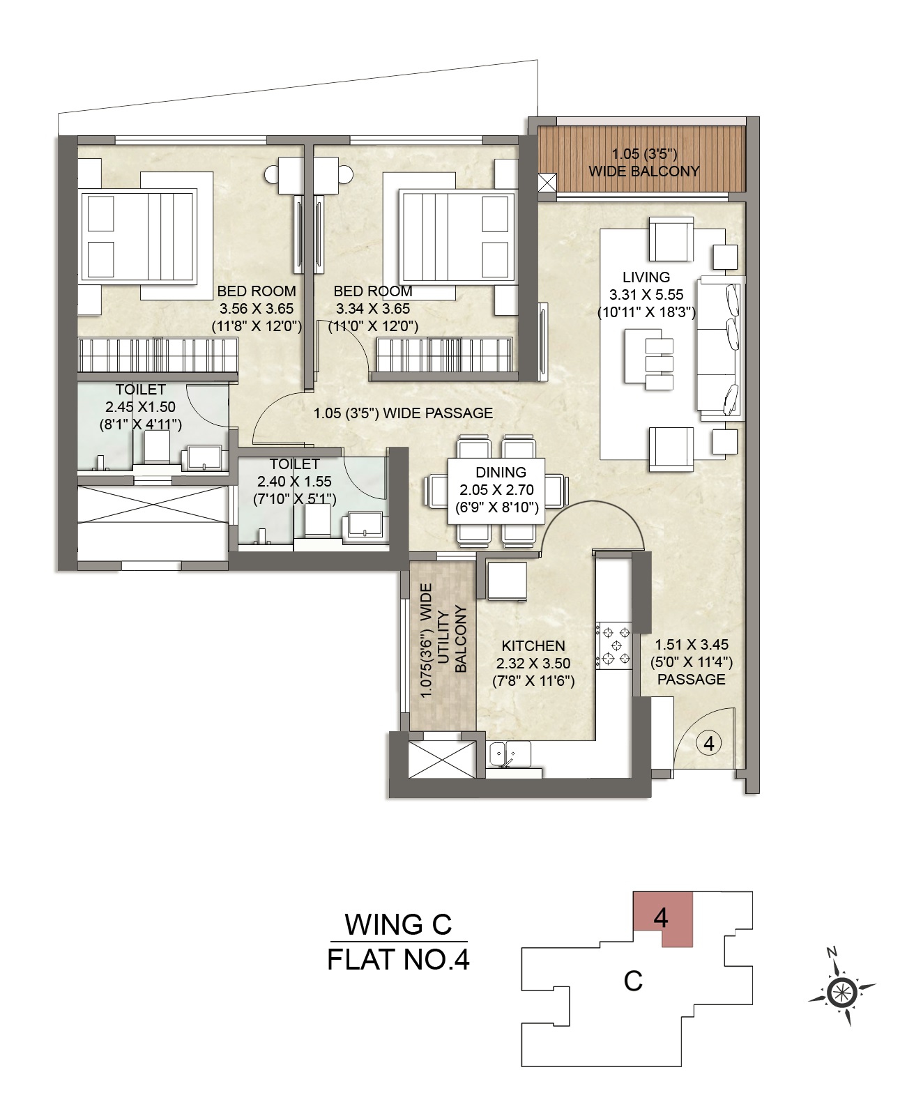 Kalpataru Radiance Floor Plans - Goregaon West, Mumbai