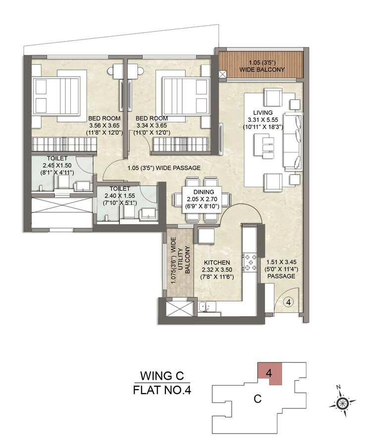 Other, kalpataru-radiance 2 Bedroom 932 Sq.Ft. Apartment In Goregaon West Mumbai 8910282