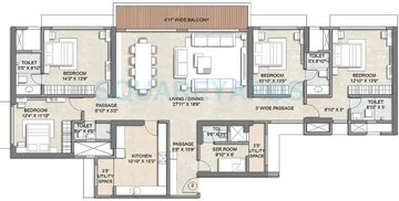  4 BHK Apartment at Kalpataru Radiance, Motilal Nagar – for Sale