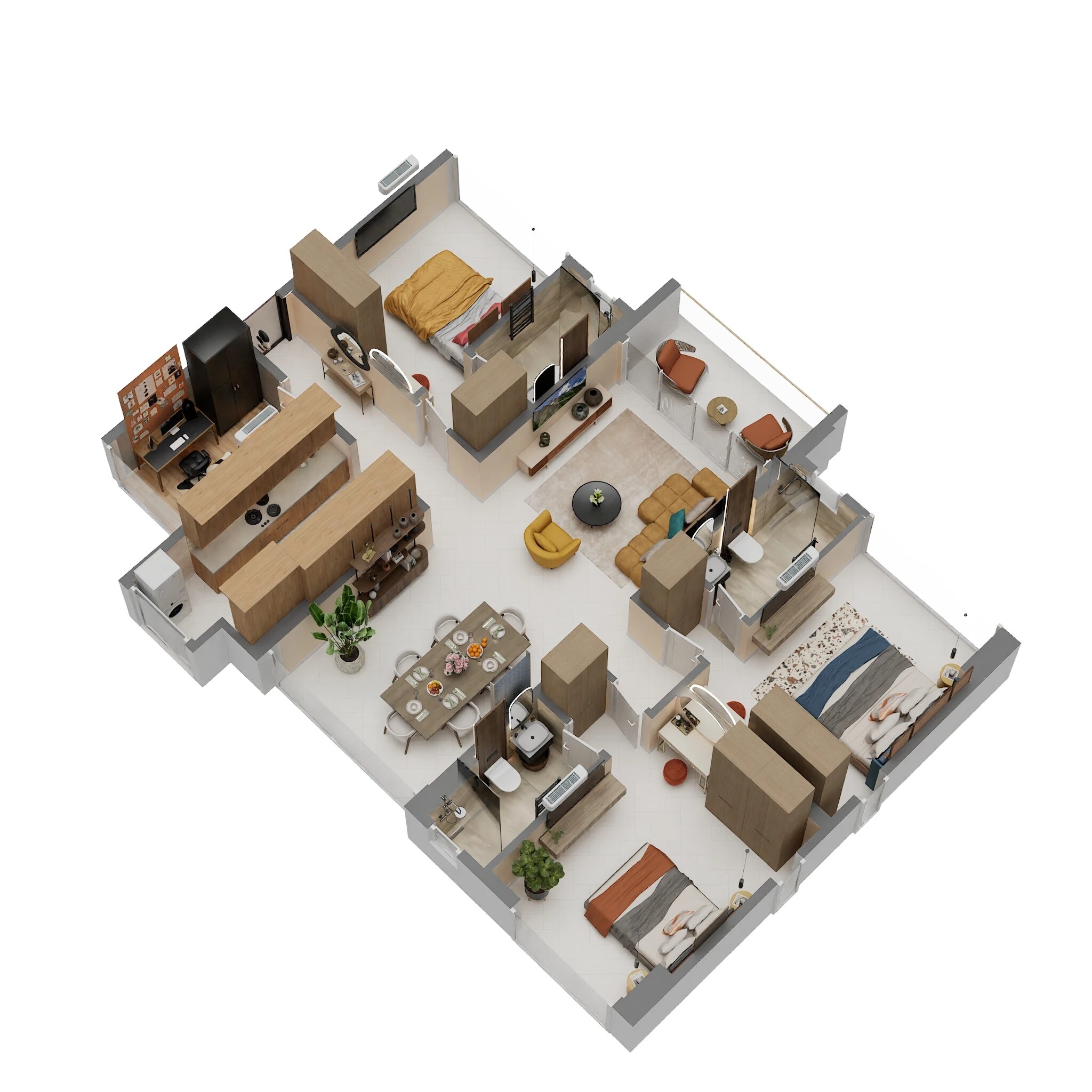 3 BHK 1272 Sq. Ft. Apartment