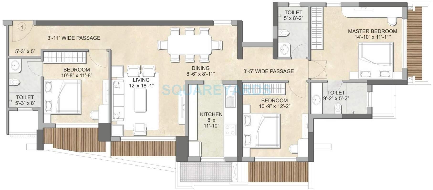 Other, kalpataru-sparkle 3 Bedroom 1209 Sq.Ft. Apartment In Gandhi Nagar Mumbai 9368179