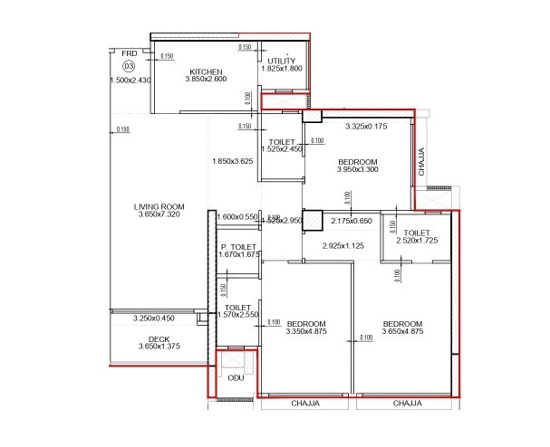 3 BHK 1292 Sq. Ft. Apartment