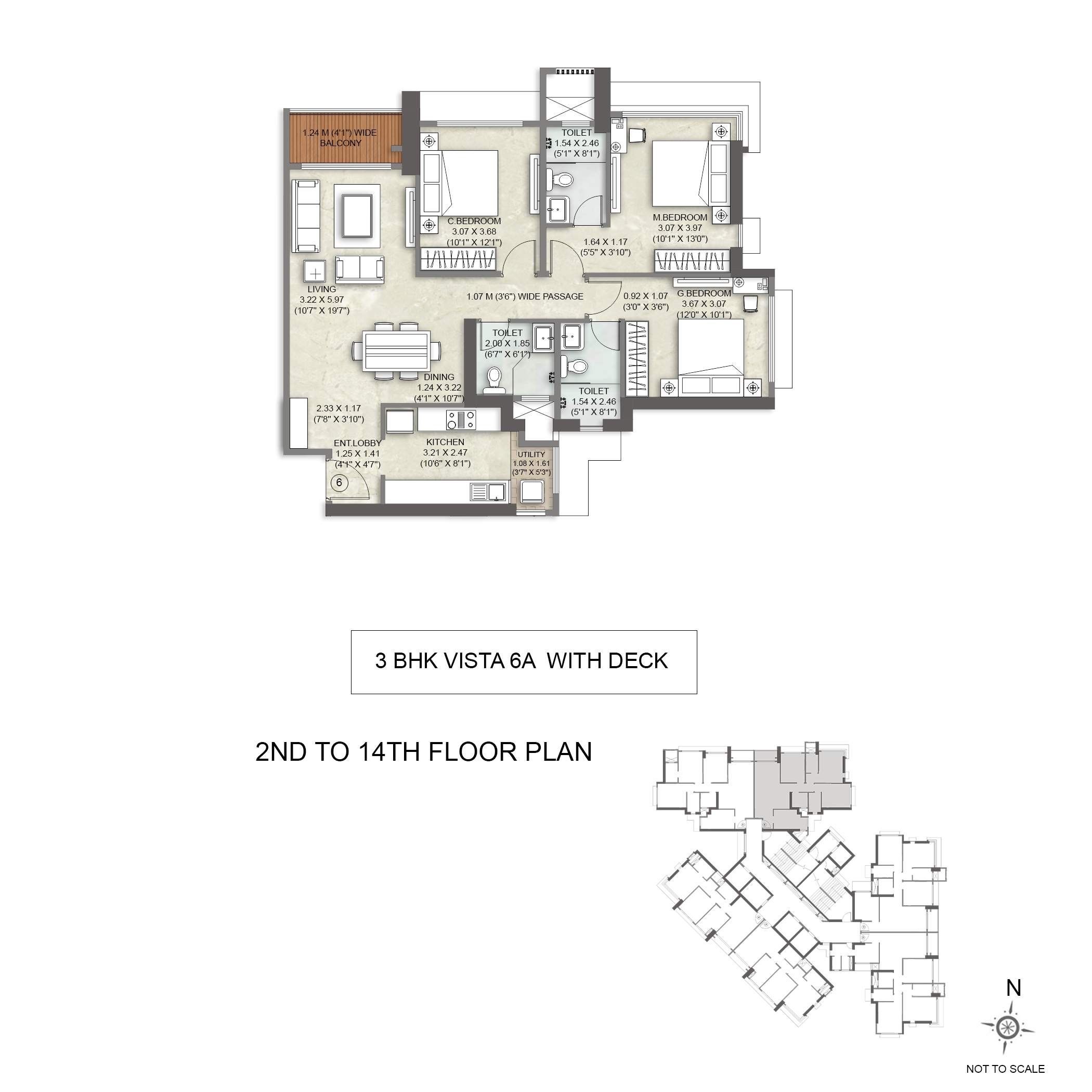 Kalpataru Vienta Tower B Floor Plans - Kandivali East, Mumbai