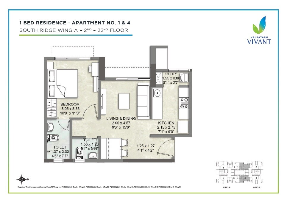  2 BHK Apartment at Kalpataru Vivant, Jogeshwari East – for Sale