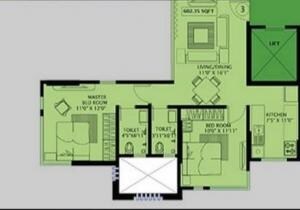 Floor plan of 2 BHK 987 Sq. Ft. Apartment in Kanakia Spaces Aroha, Mumbai