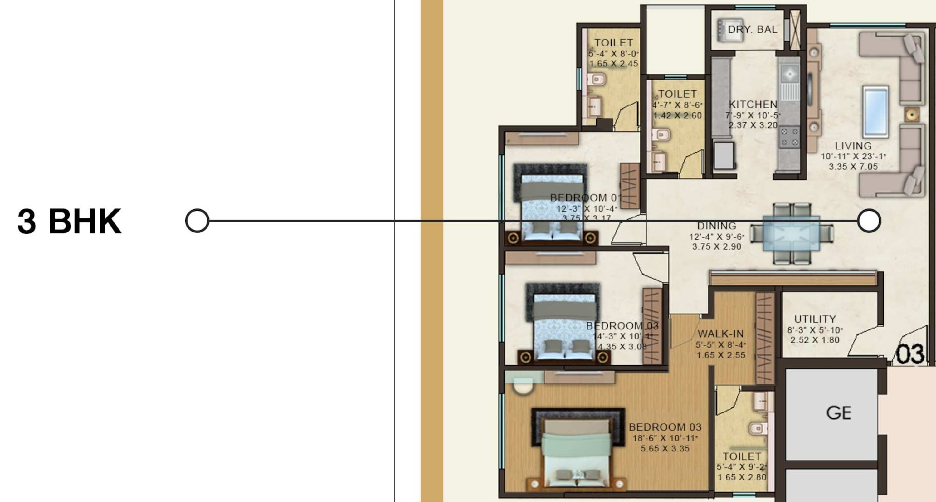 kanakia spaces paris apartment 3 bhk 1034sqft 20233209133215