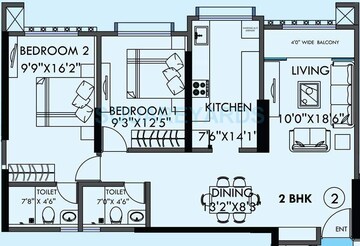  2 BHK Apartment at Kanakia Spaces Sevens, Andheri East – for Rent