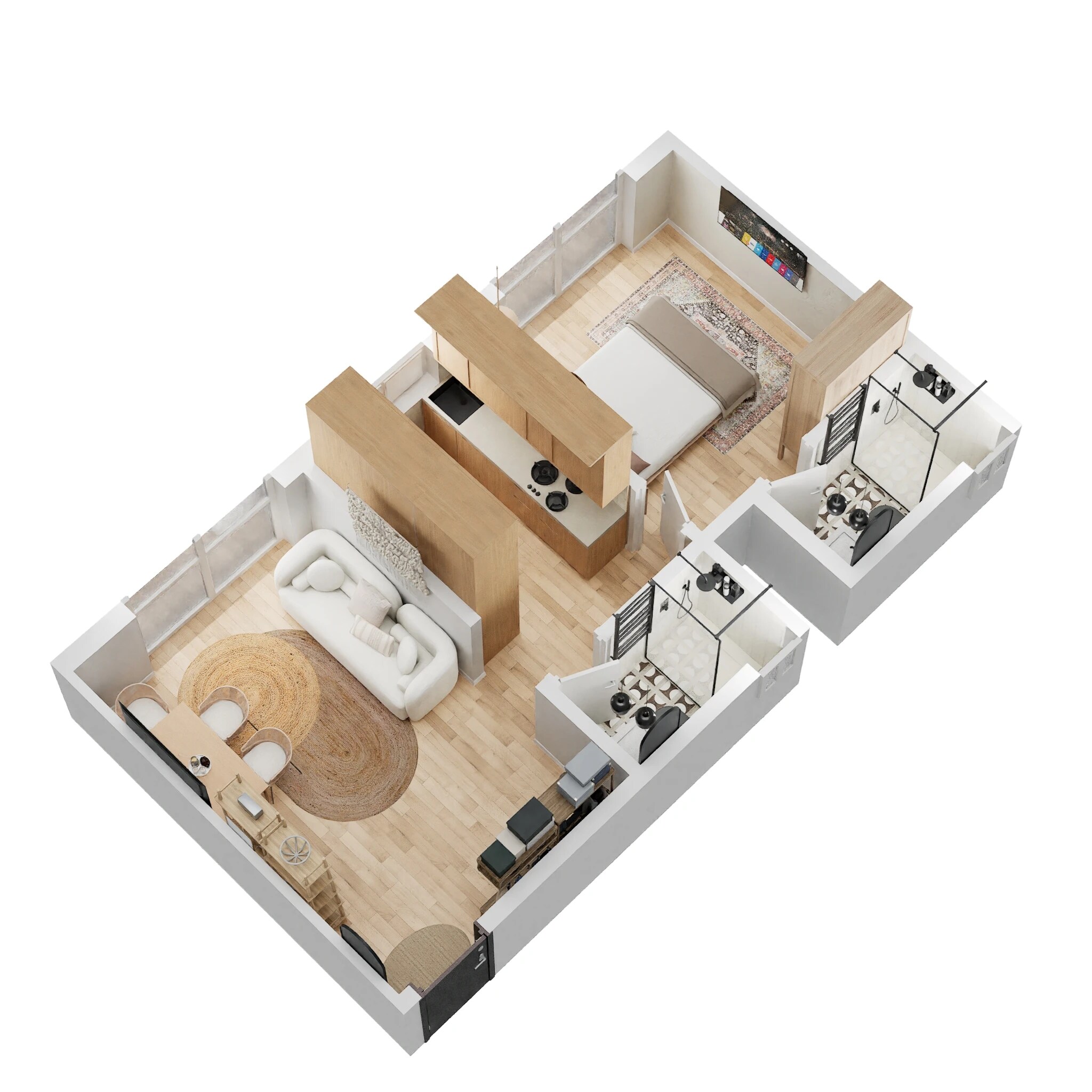 1 BHK 400 Sq. Ft. Apartment