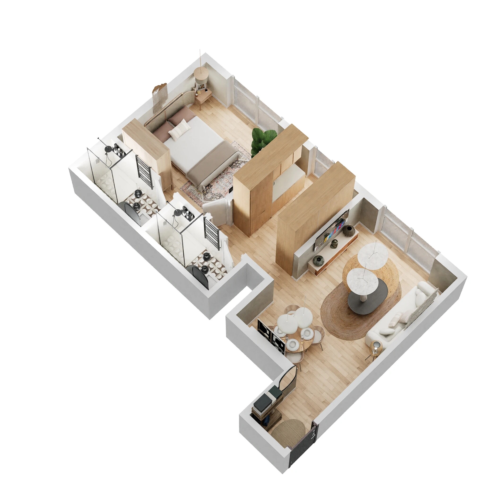 1 BHK 454 Sq. Ft. Apartment