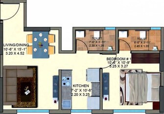 1 BHK Apartment For Rent in Kanakia Spaces Zen World Kanjurmarg East Mumbai  8139166