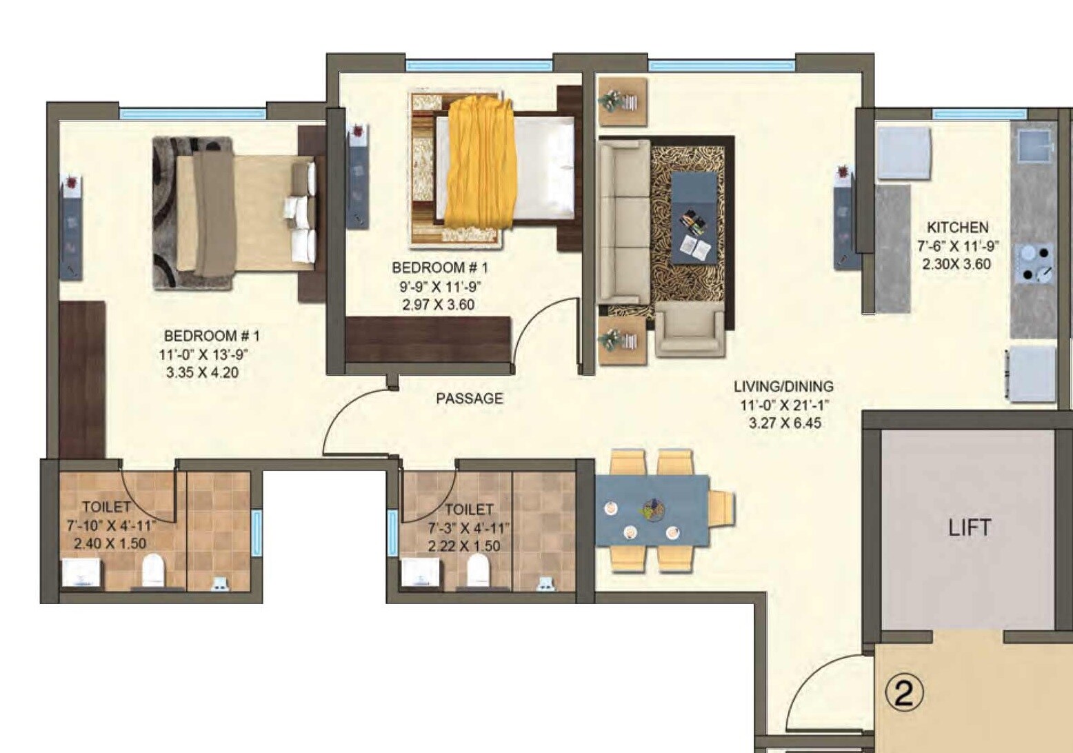  2 BHK Apartment at Kanakia Spaces Zen World, Kanjurmarg East – for Sale