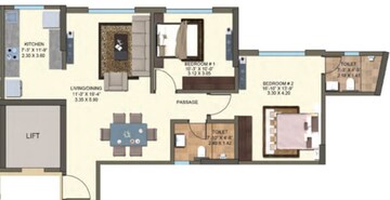  2 BHK Apartment at Kanakia Spaces Zen World, Kanjurmarg East – for Rent